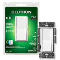 Brand New Lutron Diva LED Plus White Plastic Dimmer