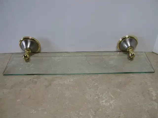 BATHROOM VANITY GLASS SHELF - VERY GOOD CONDITION in Home Décor & Accents in Moncton - Image 2