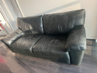 Spacious & Stylish IKEA Leather Sofa - Must Sell (Moving Soon!)