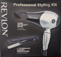 BNIB Revlon Pro Styling Kit-1875W Ion Hair Dryer & Straightener 