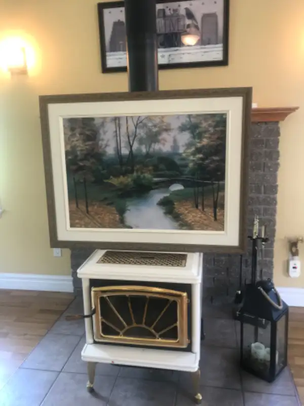 Peinture sérigraphie de scène automne Europe Haute  Gamme. in Arts & Collectibles in Edmundston - Image 2