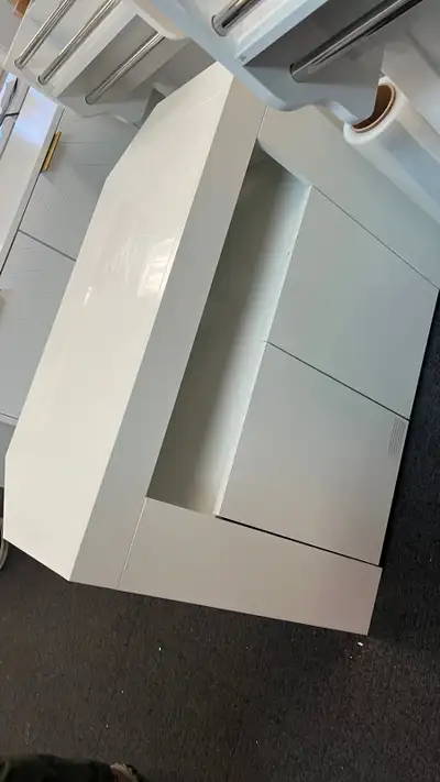 Corner TV Cabinet for 40 inches with LED Lights, High Gloss TV S, View more