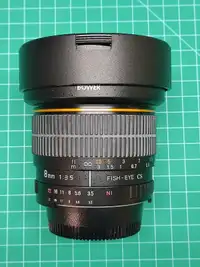 Bower 8mm f3.5 Fish-Eye lens pour Nikon