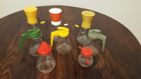 Vintage Androck food dispensers, syrup, sugar, choppers, etc.