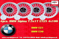 4 pcs. wheels BMW Alpina 7.5x17 ET25 3 E30