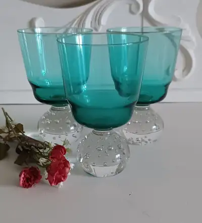 Modern, Teal Coloured, Beverage Glasses, Set of 3, View more