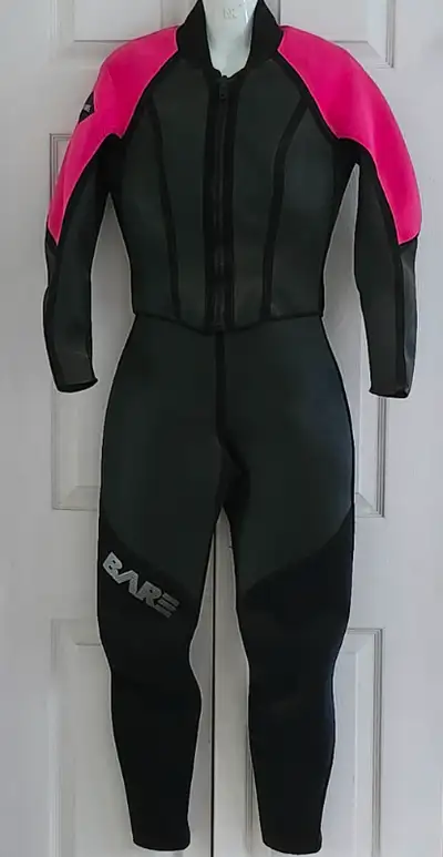 Bare Women's 2 piece long black wetsuit, View more