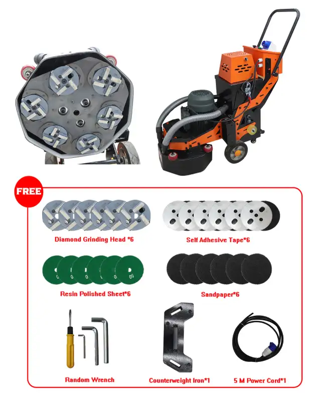 Double Tube Vacuum Dust Suction Fan Cement Ground Grinder 239912 ...