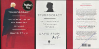 Trumpocracy David Frum Signed Hardcover Book-First Edition-2018