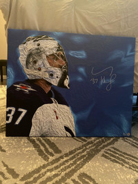 Large Connor Hellebuyck Limited edition autographed canvas w/COA