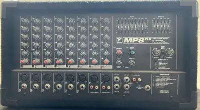 Yorkville MP8 DX Powered Mixer in good plus condition. 400 watts Main speakers and 200 watts at 2 oh...