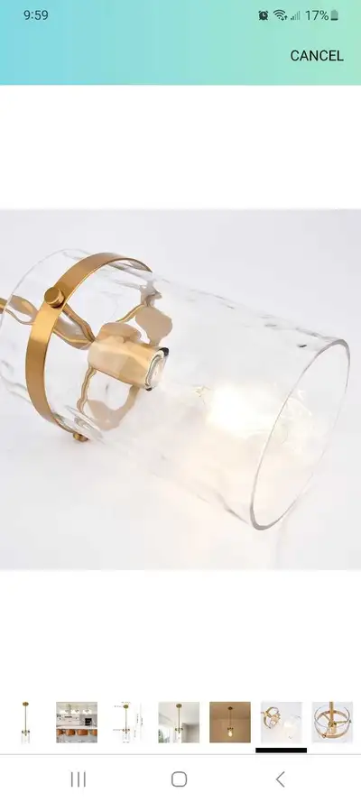 Hampton Bay Glass Pendant Light, View more