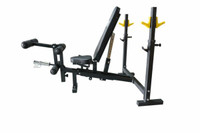 Great Lakes Olympic Bench w/Leg Ext and Preacher Curl