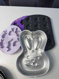Bunny pans and chocolate mold