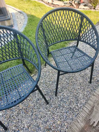 These Brand New Outdoor Chairs are perfect for adding a touch of modern elegance to your patio or ga...