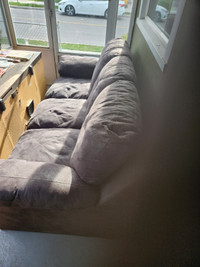 Suede couch