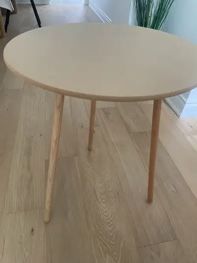 Round Table with Wooden Legs, View more