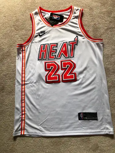 Selling a brand new, never worn NBA Miami Heat basketball jersey. Size 52 (Men’s XL) Selling because...