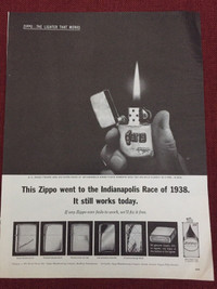 1963 Zippo Lighters Original Ad