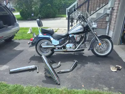 Motorcycle exhaust for 1989 TO 2010 Boulevard OR Intruder 1500CC $160 Excellent condition. For quick...