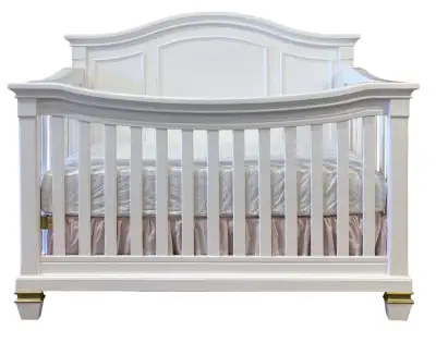 Baby Liquidators crib in White/Gold, View more