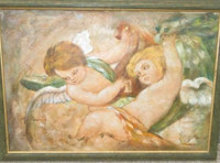 Beautiful Cherub Oil Painting on Canvas By Renowned Artist