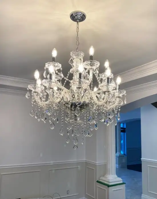 15 LIGHT TRADITIONAL CRYSTAL CHANDELIER - NEW in Indoor Lighting & Fans in City of Montréal - Image 4