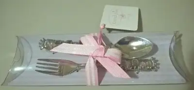 Mud Pie Baby Princess "Baby Girl" Spoon And Fork Set by Mud Pie, View more