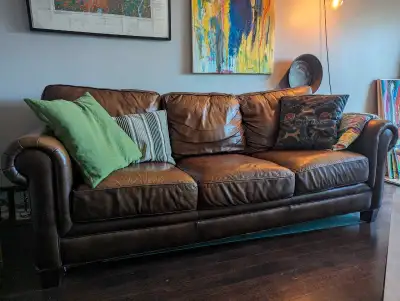 Real/genuine leather sofa $500obo