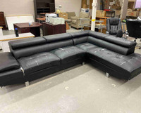 Black corner sectional couch