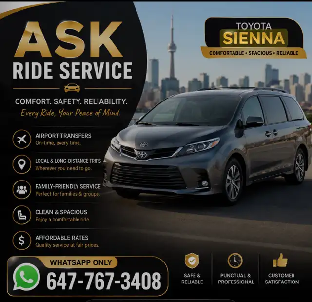 Toyota Sienna Ride Service