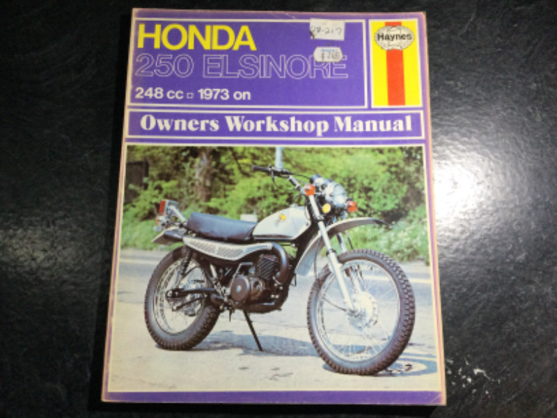 1973-1976 Honda 250 Elsinore Manual CR250M CR250M1 MT250 MT250K1 for sale  