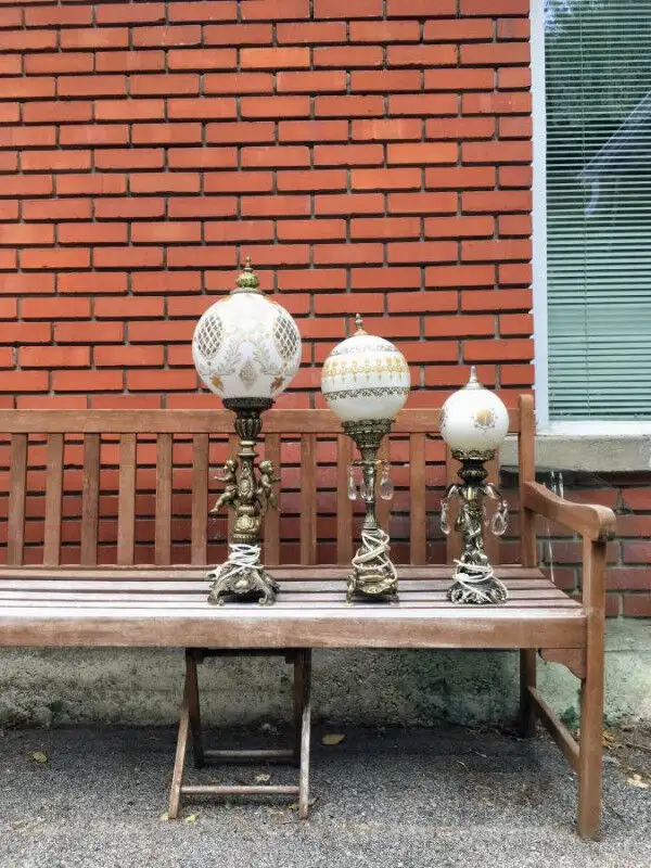 Set 3 Lampes Vintage Antique Baroque Table Lamps in Indoor Lighting & Fans in City of Montréal - Image 3