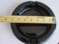 black glass ashtray