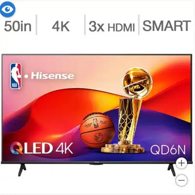Hisense 50" Class - QD6N Series - 4K UHD QLED LCD TV, View more
