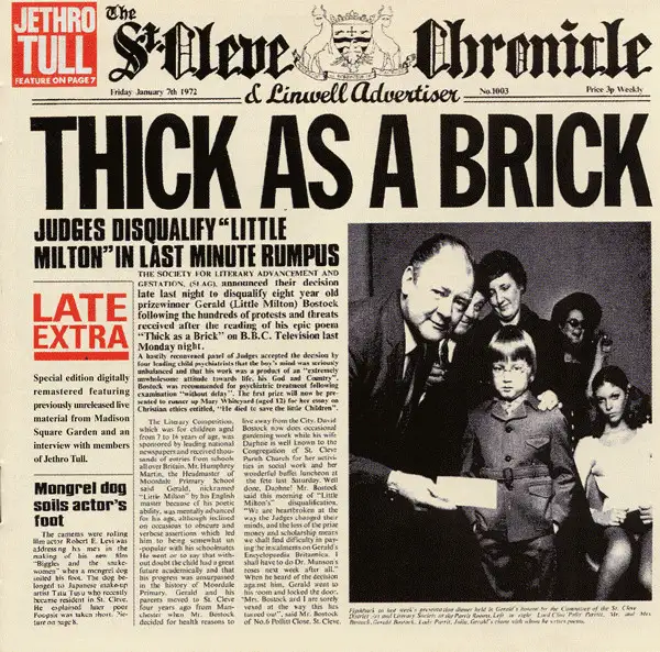 Jethro Tull   --  Thick As A Brick   * CD // Disque Compact