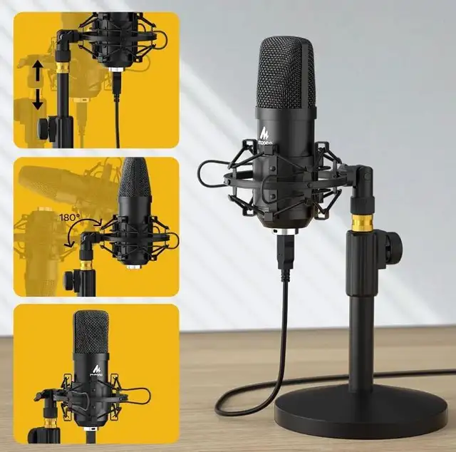 USB Microphone Kit 192kHz/24Bit AU-A04T PC Condenser in Speakers, Headsets & Mics in Markham / York Region - Image 11