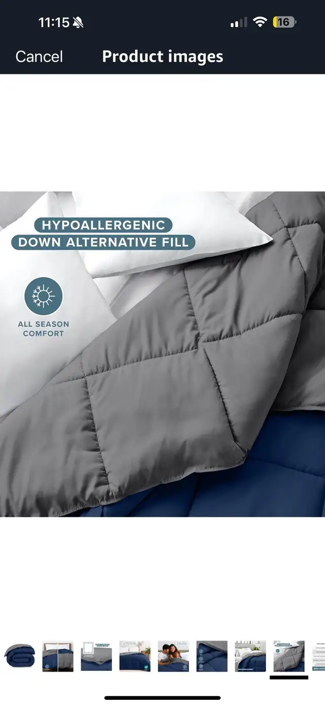 Queen Reversible Comforter in Bedding in Kitchener / Waterloo - Image 9
