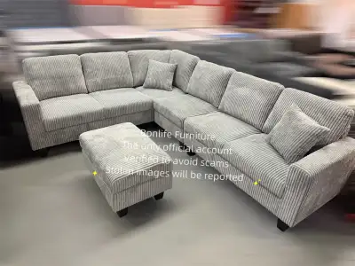 large comfy corduroy sectional sofa on sale , View more