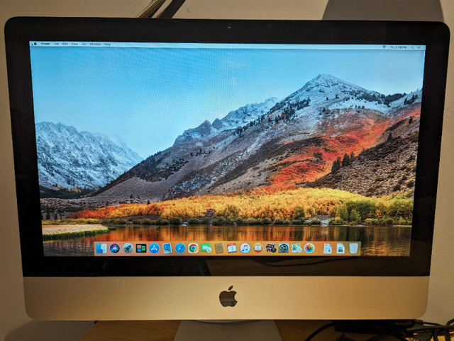 Apple iMac 21.5", SSD 250 Gb, RAM 10 Gb, MacOS X High Sierra dans Ordinateurs de bureau  à Laval/Rive Nord