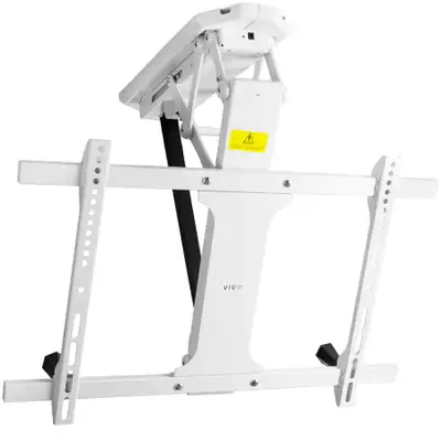 New in box. VIVO white electric flip down ceiling TV mount with remote control. Heavy-duty motorized...