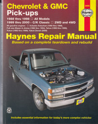 HAYNES CHEVROLET & GMC PICKUPS REPAIR MANUAL ITEM# MAN1