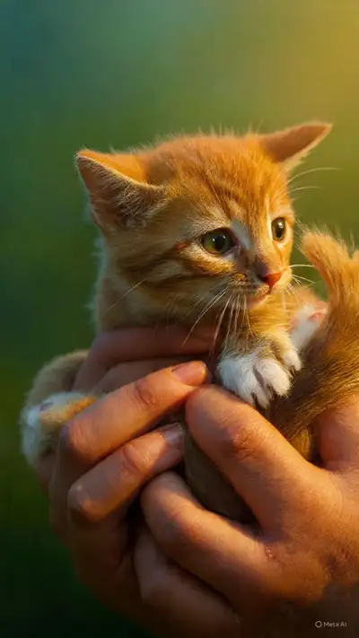 adorable  orange kitten - litter trained & Very playful , View more