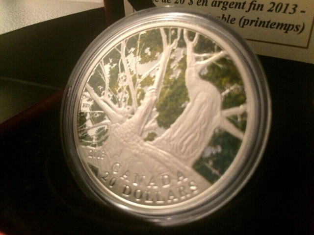 Pièce de 20$ 2013 Canadian Maple Canopy en argent fin 1 oz limi dans Art et objets de collection  à Laval/Rive Nord - Image 2