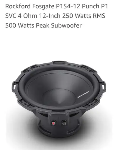 12" Rockford Fosgate Subwoofer P1 Punch series, View more