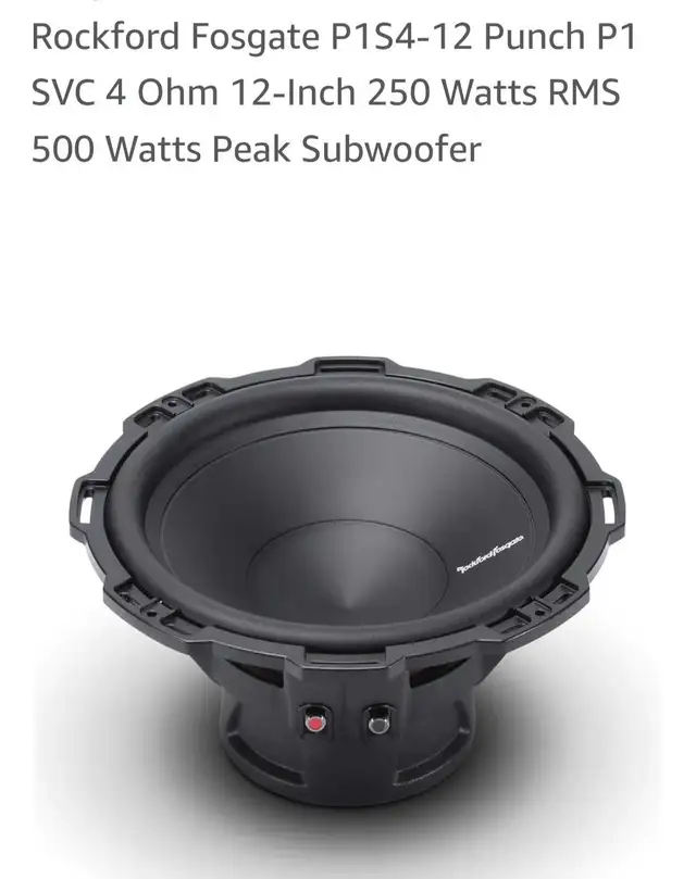 12" Rockford Fosgate Subwoofer P1 Punch series in Speakers in Markham / York Region - Image 2
