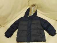 Toddler Boys 3T George Puff Navy Zippered Winter Coat Jacket