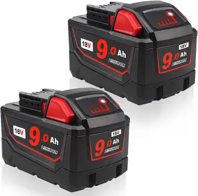 2 Pack M18 9ah 18V Replacement Battery for Milwaukee, View more