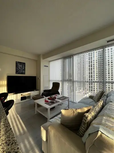 2BR + Den Condo – Square One – All Inclusive – Furnished Bright, fully furnished 2 bedroom + den con...