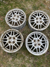 4 aluminum Honda wheels 